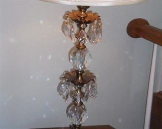 Matching pair crystal fennel lamps