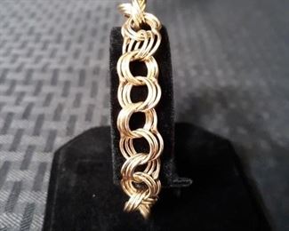 14K Gold Circle Link Bracelet