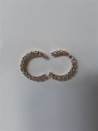 Half Circle Diamond Earrings