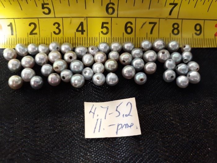 Lot of small blue pearls
