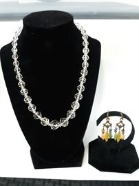 Vintage Necklace Chandelier Earrings