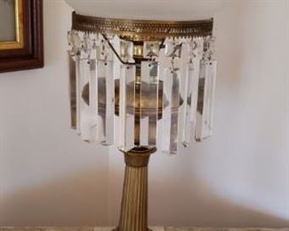 Crystal and Brass on Marble base