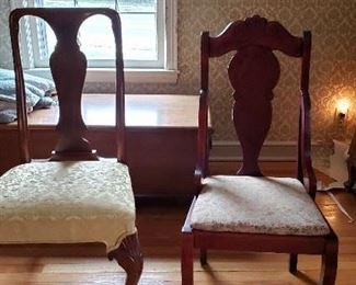 2 Vintage Accent Chairs sold together or separately. 