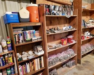 BOOKS, VIDEOS, CASSETTES, COOLERS, SPRAY PAINT GUNS, NUTS AND BOLTS