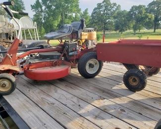 SNAPPER RIDING MOWER WITH LAWN CART