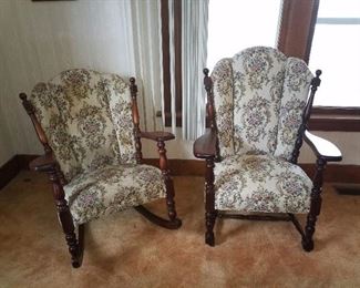 Antique chair and rocker
