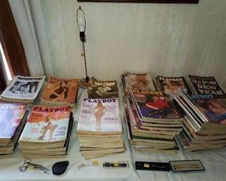 Hundreds of playboy magazines