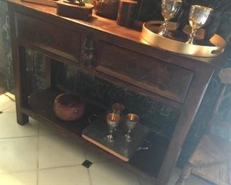 Rustic console / table 15”D x 48”L x 35”H 