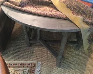 Grey painted drop leaf table