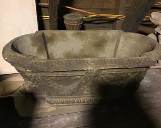 Large concrete vintage planter