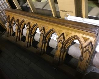 Antique wood Church railing 