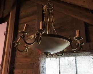 Brass chandelier