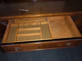 Inside the top drawer of Baker Buffet