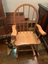 #14 Kids Oak Rocking Chair  $ 35.00