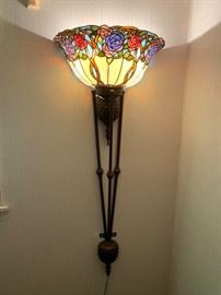 #18 Rose Tiffany-Style Wall Sconce 40" Tall  $ 75.00