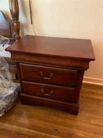#20 2 drawer Bedside Table as is finish   28x17x28  $ 75.00