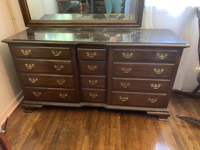 #27 Pennsylvania House Dresser w/12 drawers 64x20x34  $ 375.00
