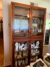 #29 Hand-made 4 door glass display shelf  48x12.5x84  $ 200.00