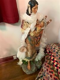 #35 Indian w/Baby  39" Tall  $ 30.00