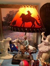 #42 Cowboy on Horse Lamp  20" Lamp  $ 35.00