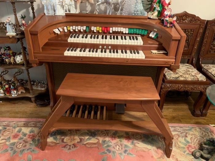 #74 Allen Double Keyboard w/foot pedals  organ   $ 50.00