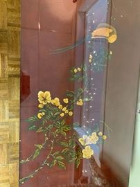 #94 Red cherry Painted/Gold Flowers on Top  48x24x16  $ 75.00