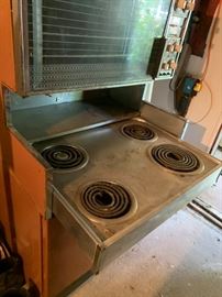 #155 Brown Vintage Stove 30" Wide x25Dx59T as is  $ 60.00