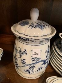#184	china	blue danube canister  with lid 2 @ 26.00 each	 $52.00 
