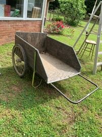 #187	outside	2 wheel wagon for garden 	 $30.00 
