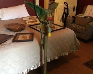 Unique parrot floor lamp