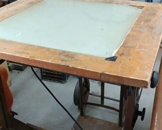 Light box work table