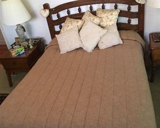 Vintage double / full bed with Sealy mattress.