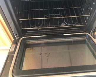 BLACK ELECTRIC MAYTAG SLIDE IN 30"