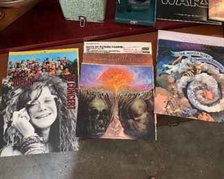 Wonderful collection of vintage albums - 6 Moody Blues, Santana, Simon and Garfunkel, James Taylor, Carole King, Beatles, Janes Joplin, Star Wars and more 