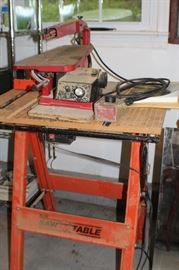 Scroll Saw With Table and books