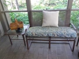 Woodard Bench & Side Table