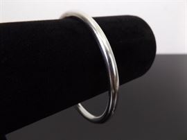 .925 Sterling Silver TUBE Bangle Bracelet