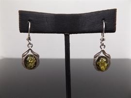 .925 Sterling Silver Serpentine Dangle Earrings