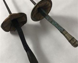 Lot 029 
2 Old Practice Fencing Swords
