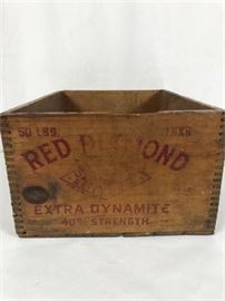 Lot 087 
Cleveland Red Diamond Dynamite Dovetailed Shipping Crate