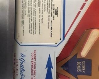 D. Gottlieb Co "300" pin ball machine
