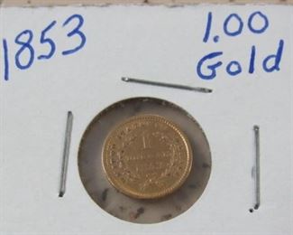 1853 Gold $1.00 Coin
