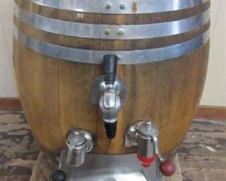 1950's Rochester Root Beer Wood Barrel Dispenser 