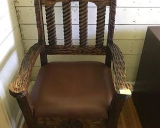 Chair from  Catrina's Ranch Interiors of San Antonio. Made to be used with large desk in next photo.