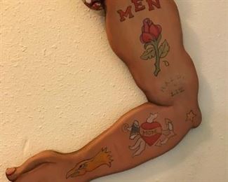 Wood art by Jamie Maverick signed to the verso