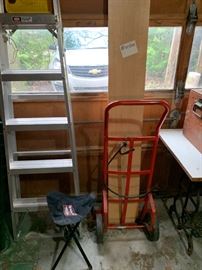 Ladder, stool, dolly