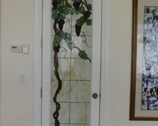 Interior stained glass door 