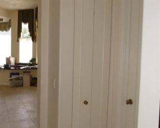 Small bifold linen closet door