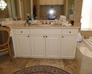 White bathroom vanity cabinets
