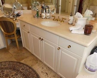 White bathroom vanity cabinets